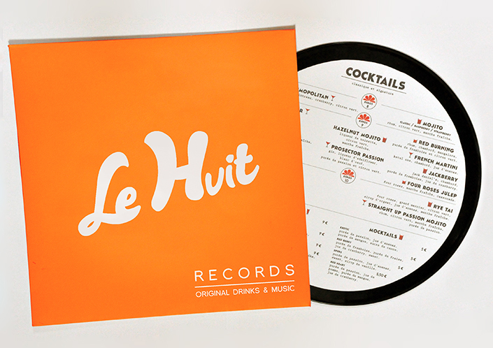Le Huit menu - Jacob et Marilou Atelier Graphique